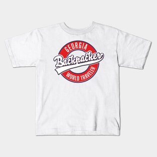 Georgia backpacker world traveler Kids T-Shirt